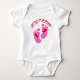 eerste stap baby meisje bodysuit