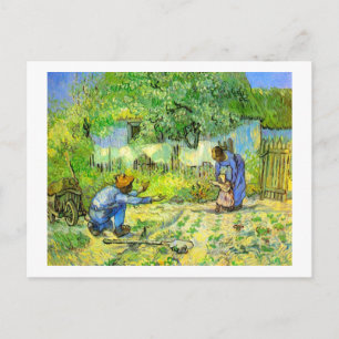 Eerste stappen, 1890 Vincent van Gogh. Briefkaart