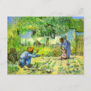 Eerste stappen, 1890 Vincent van Gogh. Briefkaart