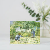 Eerste stappen, 1890 Vincent van Gogh. Briefkaart (Staand voorkant)