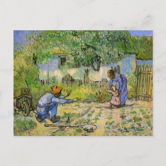 Eerste stappen (na Millet) van Vincent van Gogh Briefkaart (Voorkant)