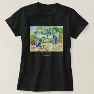 Eerste stappen (na Millet) Vincent van Gogh art T-shirt