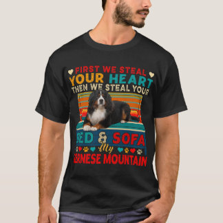 Eerste Steal Cute Heart daarna Bed en Sofa Labrado T-shirt