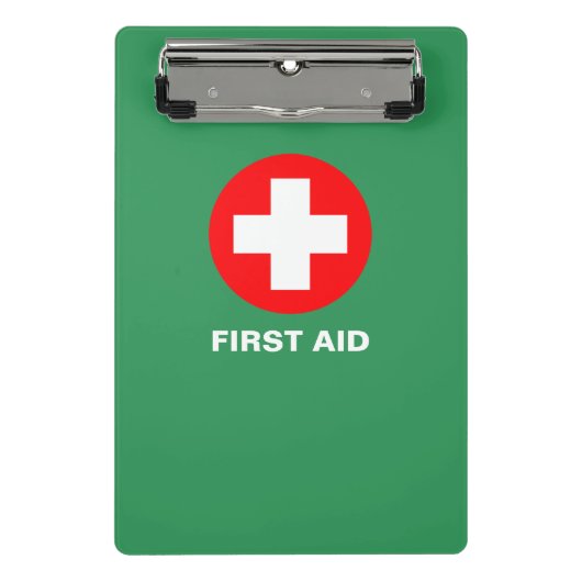 Eerste steun - Medic (kruis) - Ambulance, Help Mini Klembord (Voorkant)