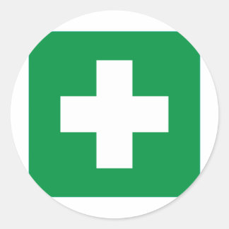 Eerste steun ronde sticker