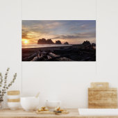 Eerste strand bij La Push Washington Poster (Keuken)
