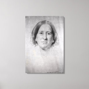 Eerste studie over het portret van George Eliot Canvas Afdruk
