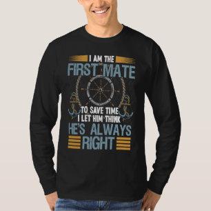 Eerste stuurman Kapitein Ik laat hem denken dat hi T-shirt
