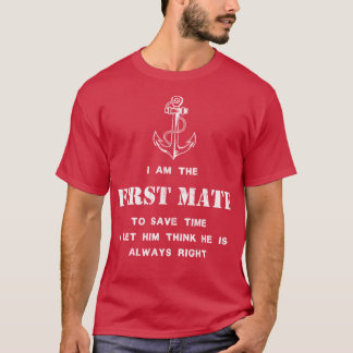 Eerste stuurman Kapitein, ik liet hem denken dat h T-shirt