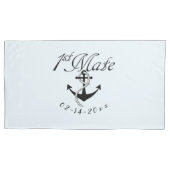 Eerste stuurman met anker kussensloop (Voorkant)