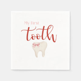Eerste Tand - Agra Hadig Minimalist Roze Servet