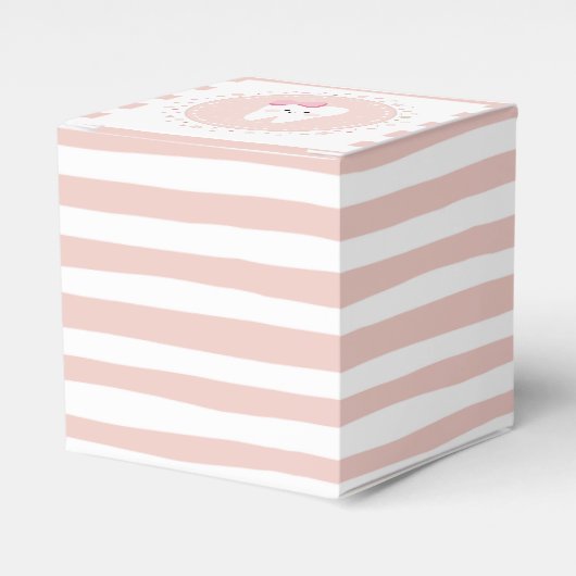 Eerste Tand Party Roze Favor Box Bedankdoosjes (Voorkant Zijde)
