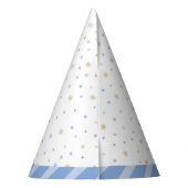 Eerste Tand Wit Blauw Jongen Party Pet Feesthoedjes (Achterkant)