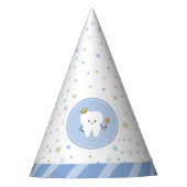 Eerste Tand Wit Blauw Jongen Party Pet Feesthoedjes (Voorkant)