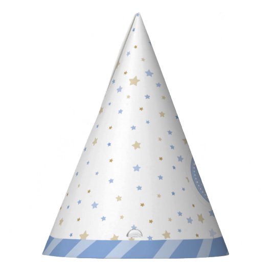 Eerste Tand Wit Blauw Jongen Party Pet Feesthoedjes (Links)