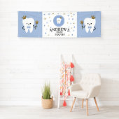 Eerste Tandfeestversiering. bewerkbaar Spandoek (Insitu)