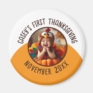 Eerste Thanksgiving Baby Aangepaste foto Naam toev Magneet
