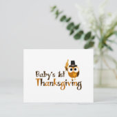 Eerste Thanksgiving baby's Feestdagenkaart (Staand voorkant)