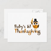 Eerste Thanksgiving baby's Feestdagenkaart (Voorkant / Achterkant)