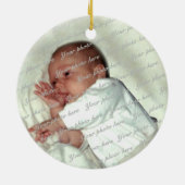Eerste Thanksgiving baby's Keramisch Ornament (Achterkant)
