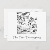 Eerste Thanksgiving Feestdagenkaart (Voorkant / Achterkant)