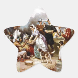 eerste Thanksgiving Ster Sticker