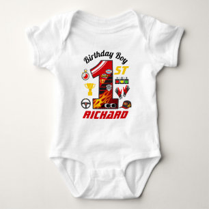 Eerste thuisdag   Racing Birthday Boy Romper