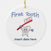 Eerste Tooth Keramisch Ornament (Achterkant)