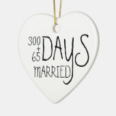 Eerste trouwdag echtgenote man keramisch ornament (Links)