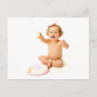 Eerste uitnodiging op de foto van Birthday Briefkaart