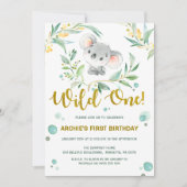 Eerste uitnodiging op zaterdag | Cute Koala Wild O (Voorkant)