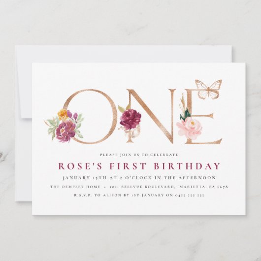 Eerste uitnodiging op zaterdag | Saffron Roos Butt (Voorkant)