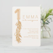 Eerste uitnodiging van de BallonGarland van Birthd (Staand voorkant)