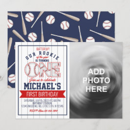 Eerste uitnodiging van de Baseball Birthday met fo