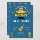 Eerste uitnodiging van de Birthday Fiesta Mexican (Voorkant / Achterkant)