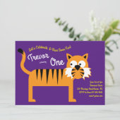 Eerste uitnodiging van de eerste Kinder verjaardag (Staand voorkant)