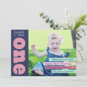 Eerste uitnodiging van de partij van Birthday (Staand voorkant)