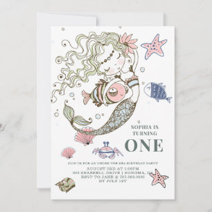 Eerste uitnodiging van Mermaid Birthday