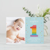 Eerste uitnodiging van Piñata Baby eerste verjaard (Staand voorkant)