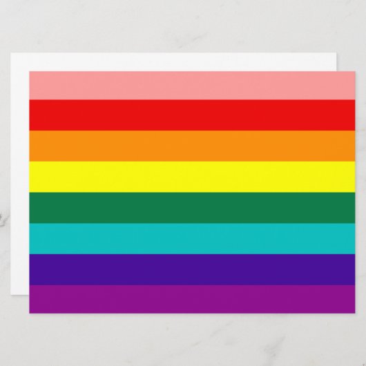 Eerste uitnodiging van Rainbow Gay Pride Flag (Voorkant / Achterkant)