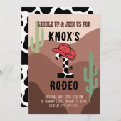 Eerste uitnodiging van Rodeo Birthday (Voorkant / Achterkant)