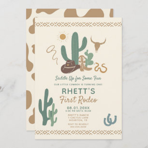 Eerste uitnodiging van Rodeo Birthday