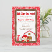 Eerste uitnodiging van Rodeo Birthday (Staand voorkant)