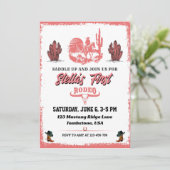 Eerste uitnodiging van Rodeo Cowgirl (Staand voorkant)