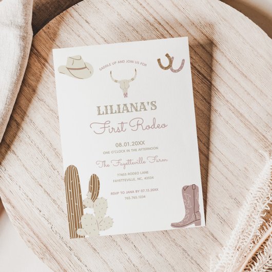 Eerste uitnodiging van Rodeo Cowgirl