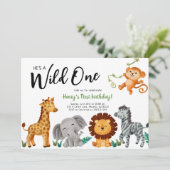 Eerste uitnodiging van Wild One Animals (Staand voorkant)