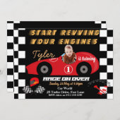 Eerste uitnodiging voor de geboorte van de auto (Voorkant / Achterkant)