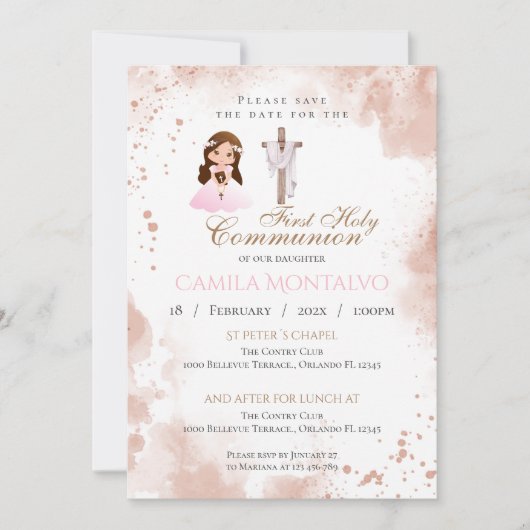 Eerste uitnodiging voor de Heilige Communie (Voorkant)