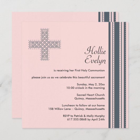 Eerste uitnodiging voor de Heilige Communie (Voorkant / Achterkant)