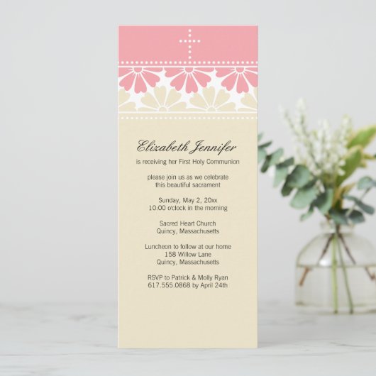 Eerste uitnodiging voor de Heilige Communie (Staand voorkant)